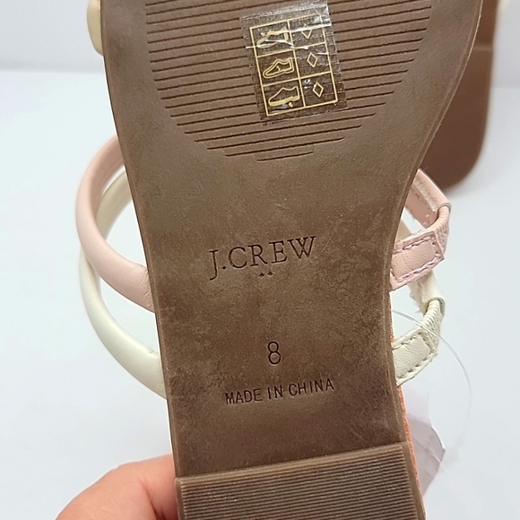 J. Crew | Seaside pastel strappy slide sandals | WMS 8 | NWT - Picture 8 of 9